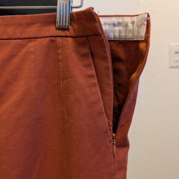 J.Crew Martie Slim Crop Pant Rust Burnt Orange Ankle Trousers Size 10 - Picture 2 of 4